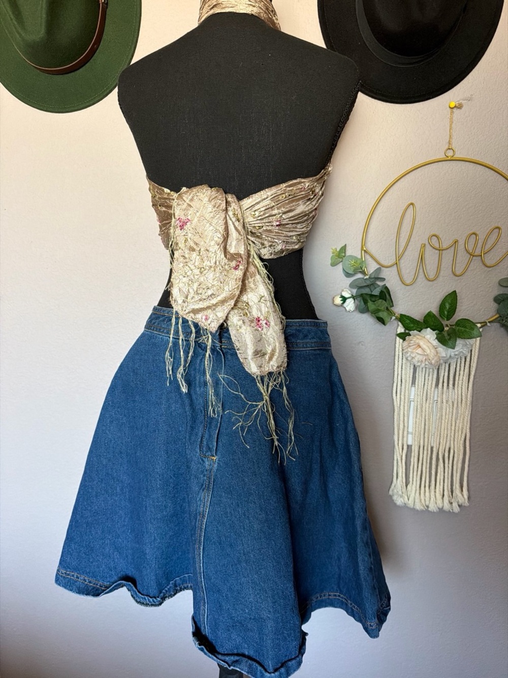 Pilcro Indigo Denim Circle Skirt - Picture 4 of 8